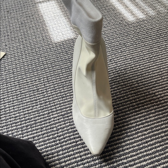 Jimmy choo White Pointed Toe Sock Boots - Picture 1 of 3